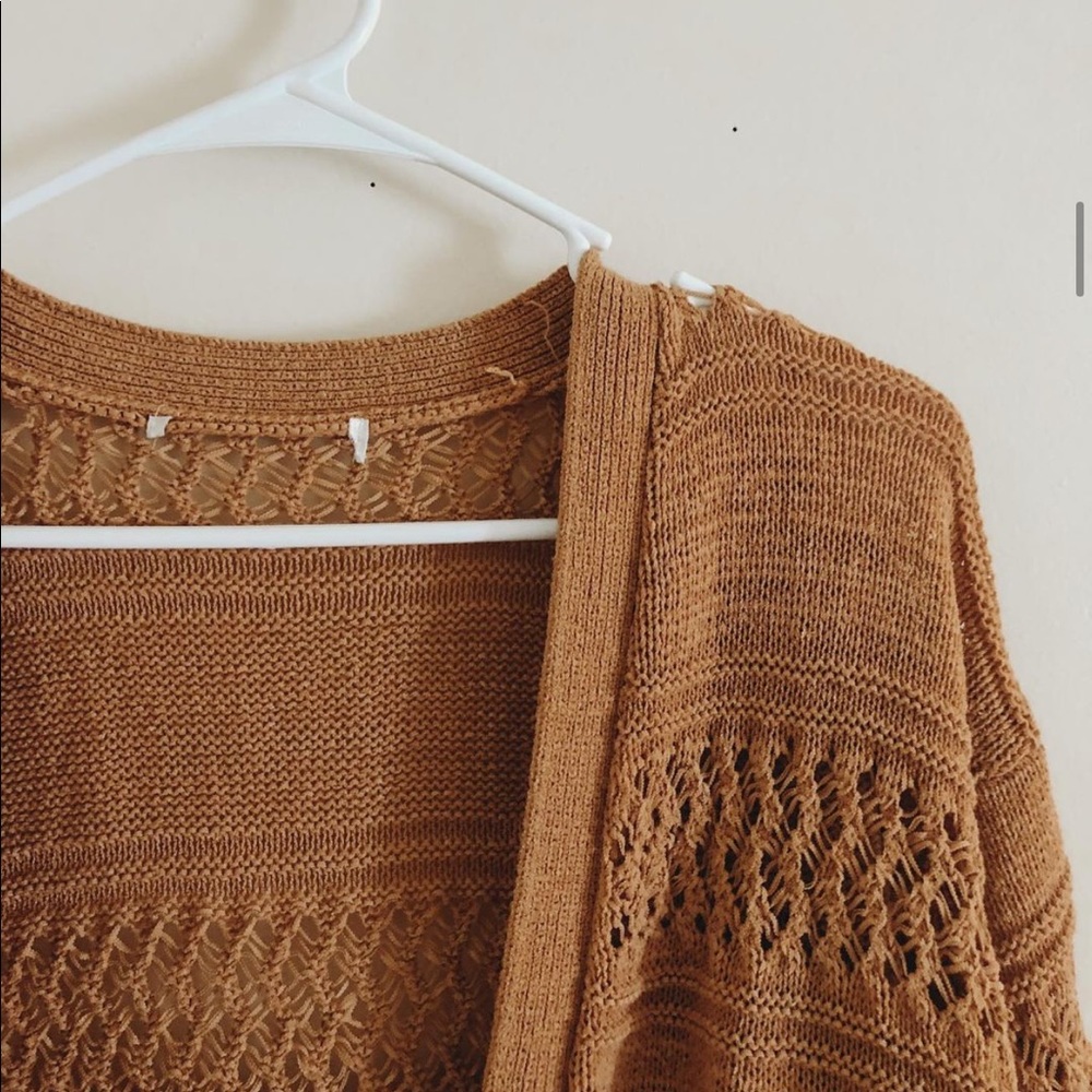 Light orange wrap sweater